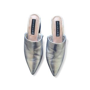 Steve Madden Metallic Silver Women's Mules 8 1/2